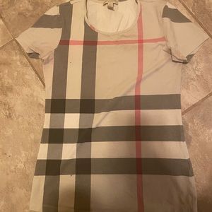 smoked checkered burberry t shirt